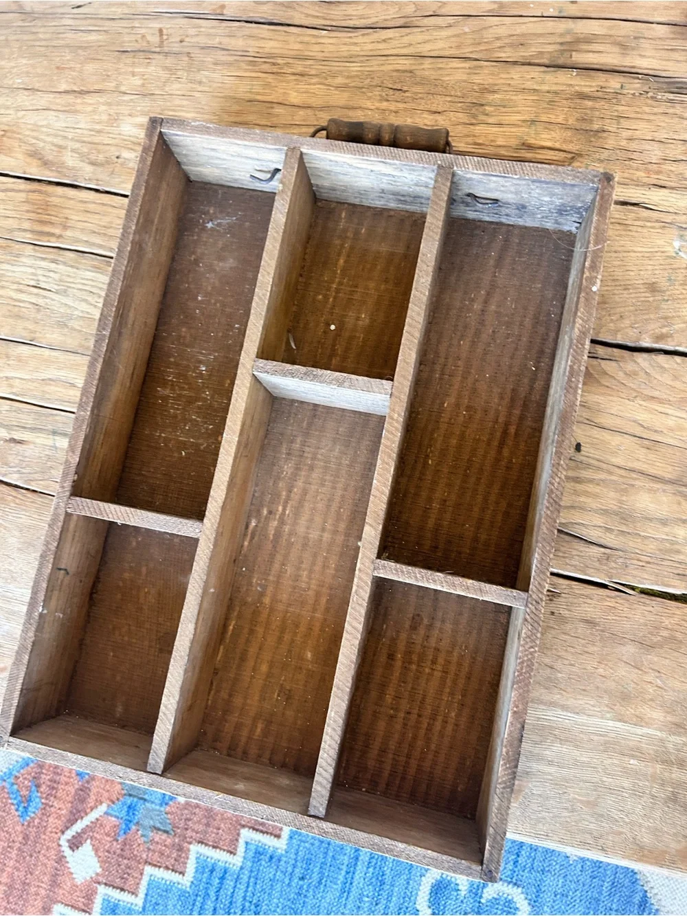 Vintage antique Wooden drawer Compartment Shelf - display decor staging